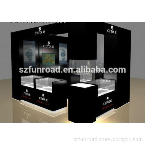Customized Wooden Jewelry Kiosk Display Showcases Design